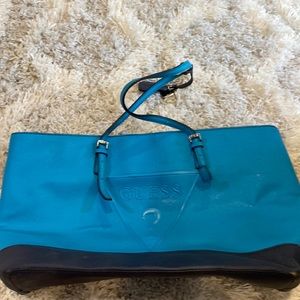 Blue two toned guess bag